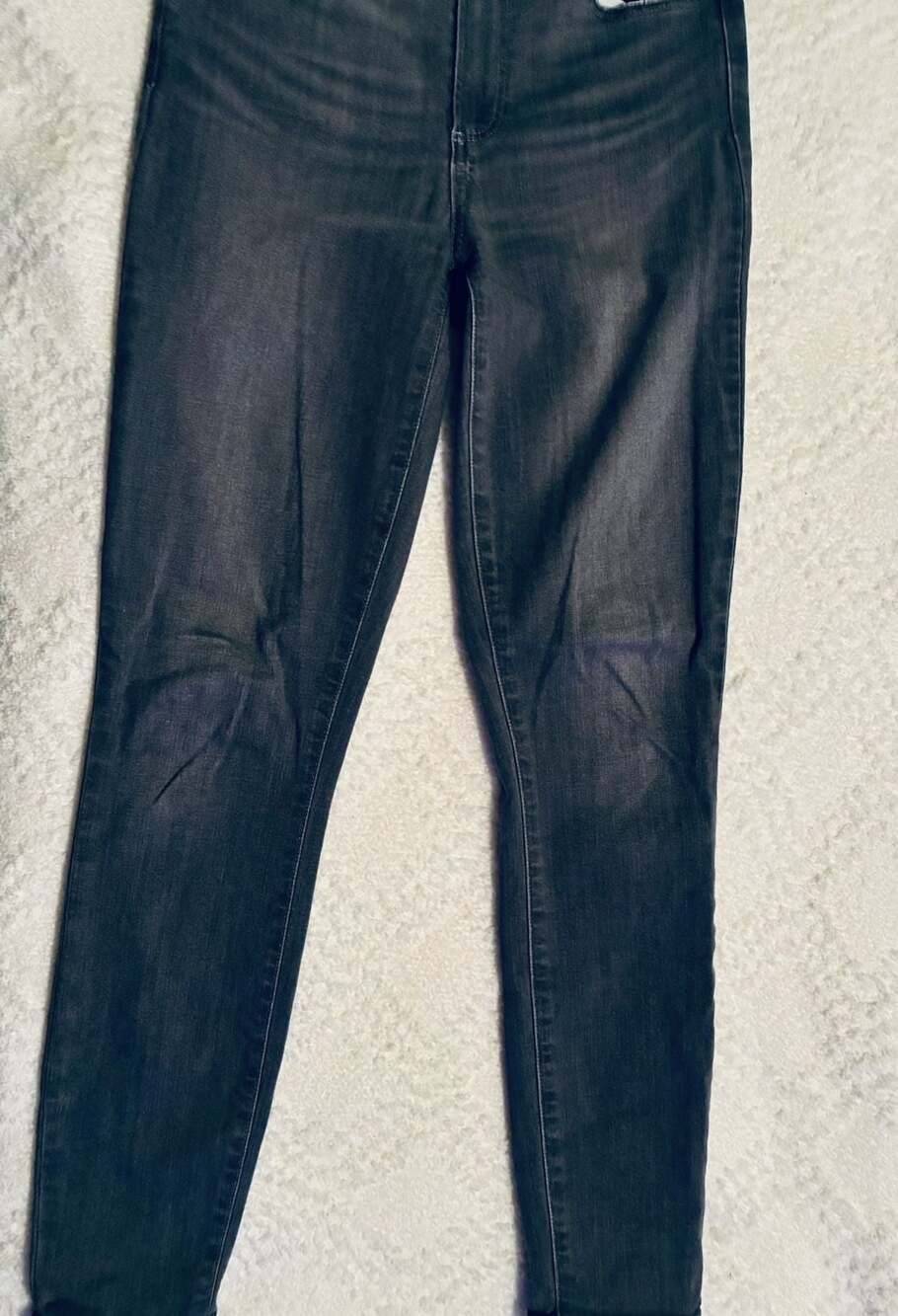 Paige Hoxton Ankle Skinny Jeans in Black/Grey, Size 25 A625